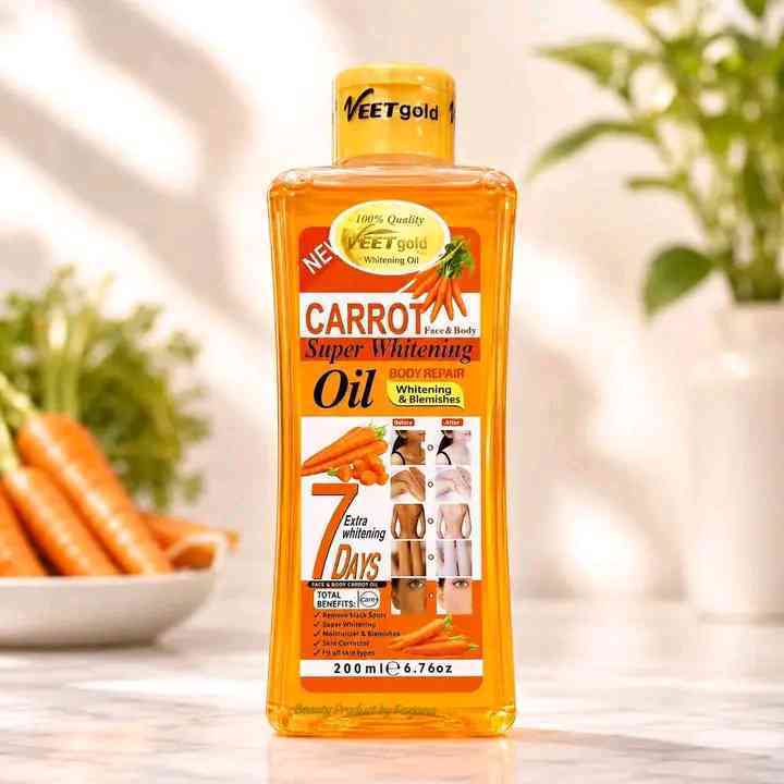 Veet Gold Super Whitening Body Oil Collection – Turmeric & Papaya Oil 200ml
