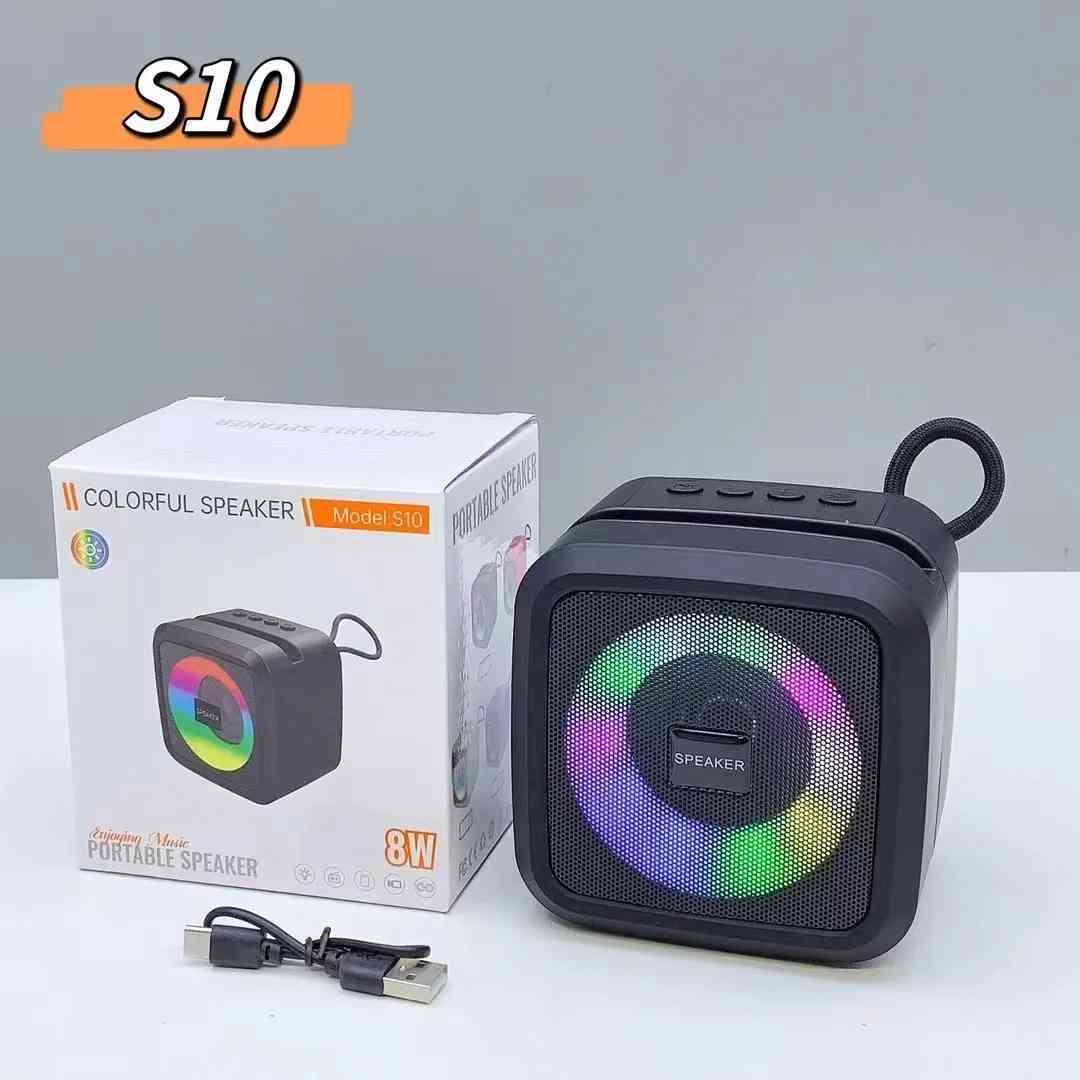 Colorful Portable Bluetooth Speaker S10 8W RGB Light