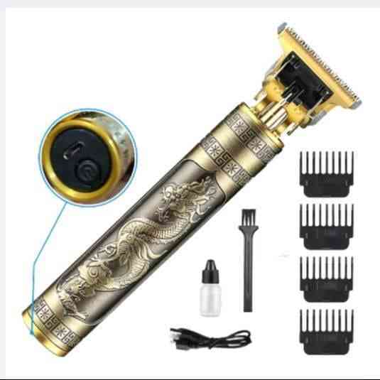 VINTAGE T9 Professional Trimmer – Rechargeable Hair & Beard Trimmer with Metal Body